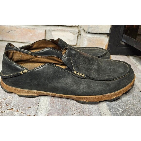 OluKai Moloā Men’s Leather Slip On Shoes Mens 8 main image 7
